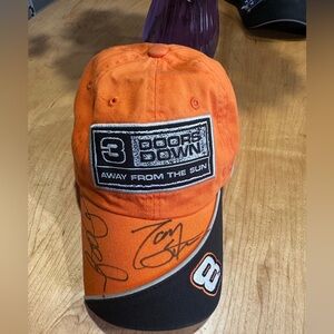 Autographed 3 doors down Hat Dale Earnhardt Jr and Tony Stewart